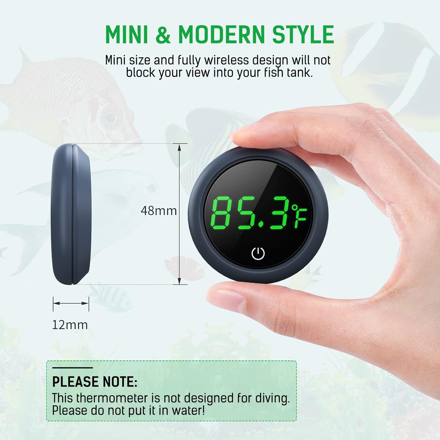 Marine Aquarium Temperature - LED Digital Fish Tank Thermometer Accurate