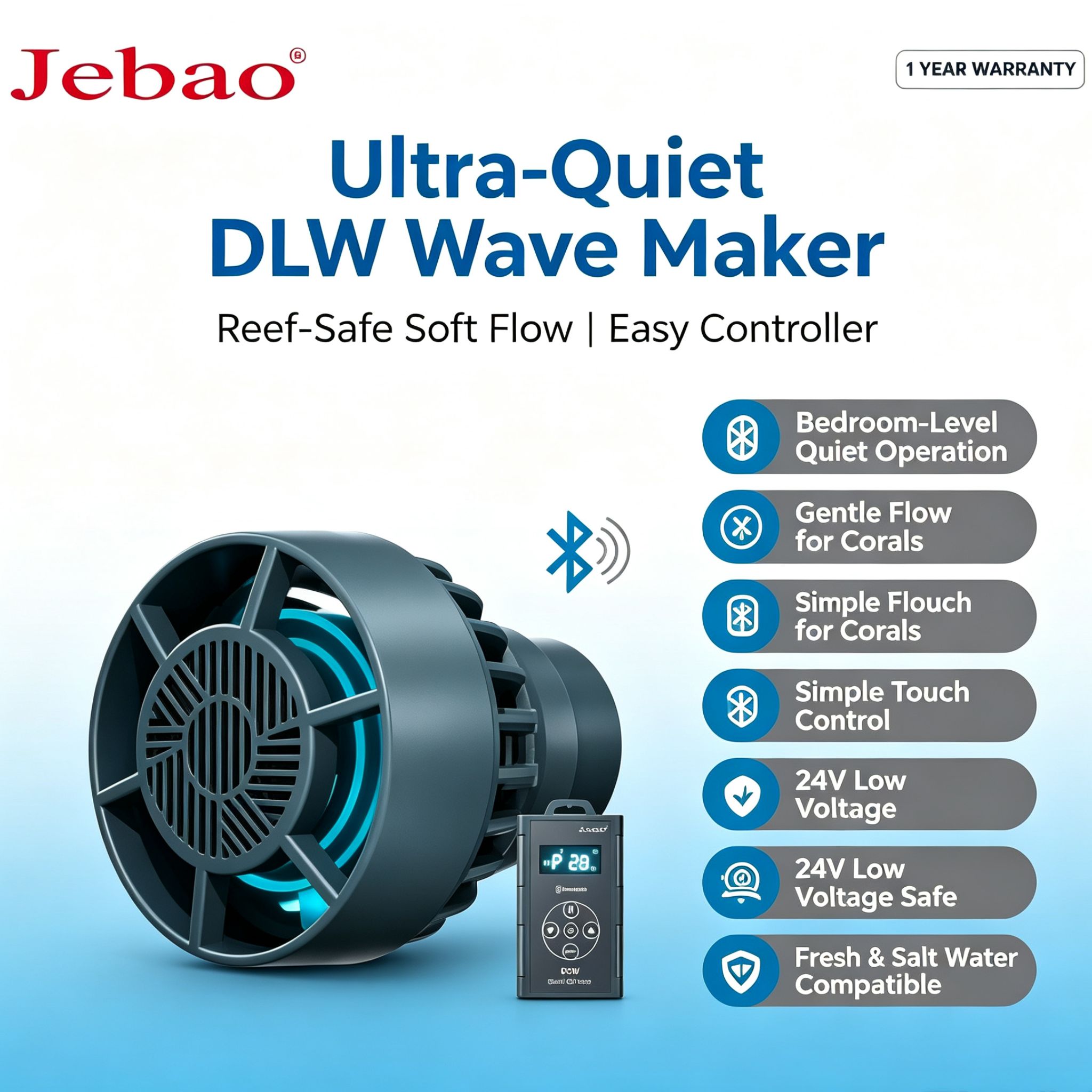 Marine Aquarium App - Jebao Jecod DLW-5/20 Series Bluetooth Wave