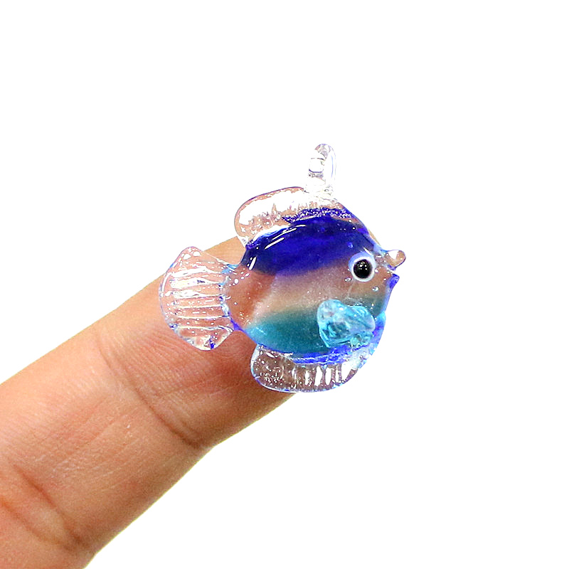 Marine Aquarium Japan - 2pcs Colorful Mini Fish Glass Charms