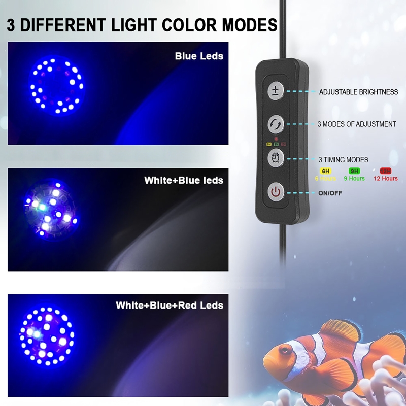 30W Aquarium LED Reef Light Di - огляд і ціна Marine Aquarium Timing