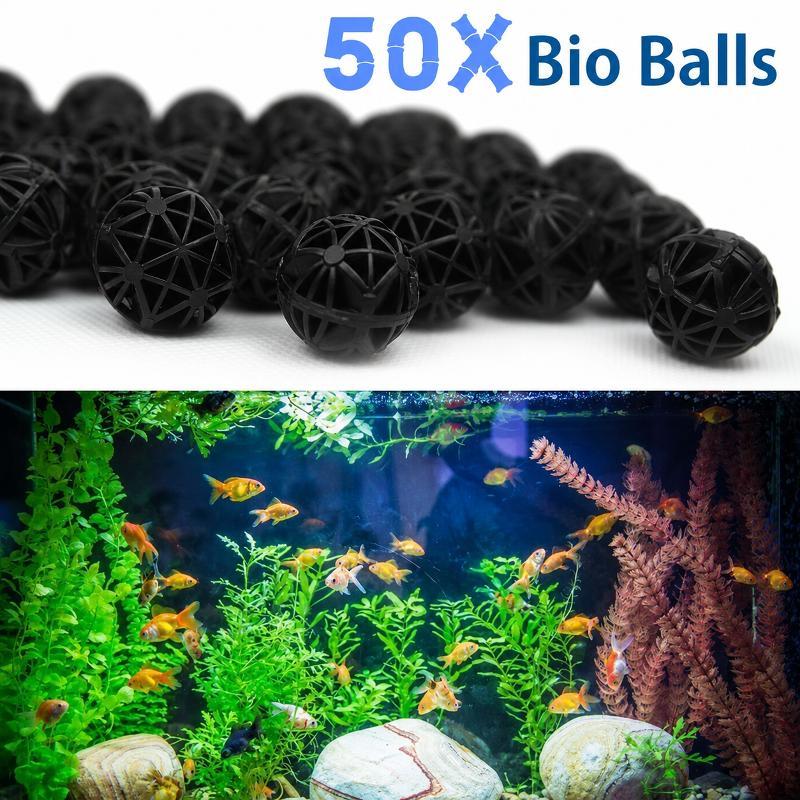 50Pcs 16mm Aquarium Bio Filter - огляд і ціна Marine Aquarium Filter Media