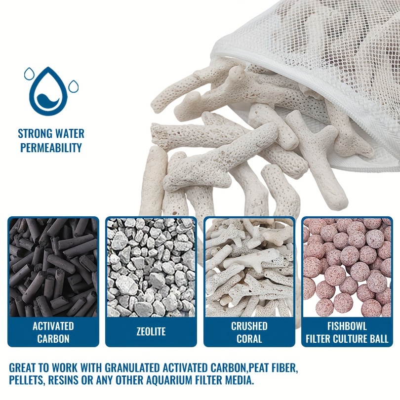 Reusable Zipper Filter Media B - огляд і ціна Marine Aquarium Filter Media