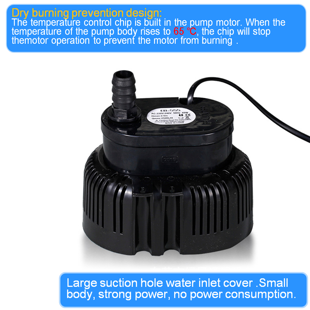 45/75W 2500-3000L/H Submersibl - огляд і ціна Marine Aquarium Temperature