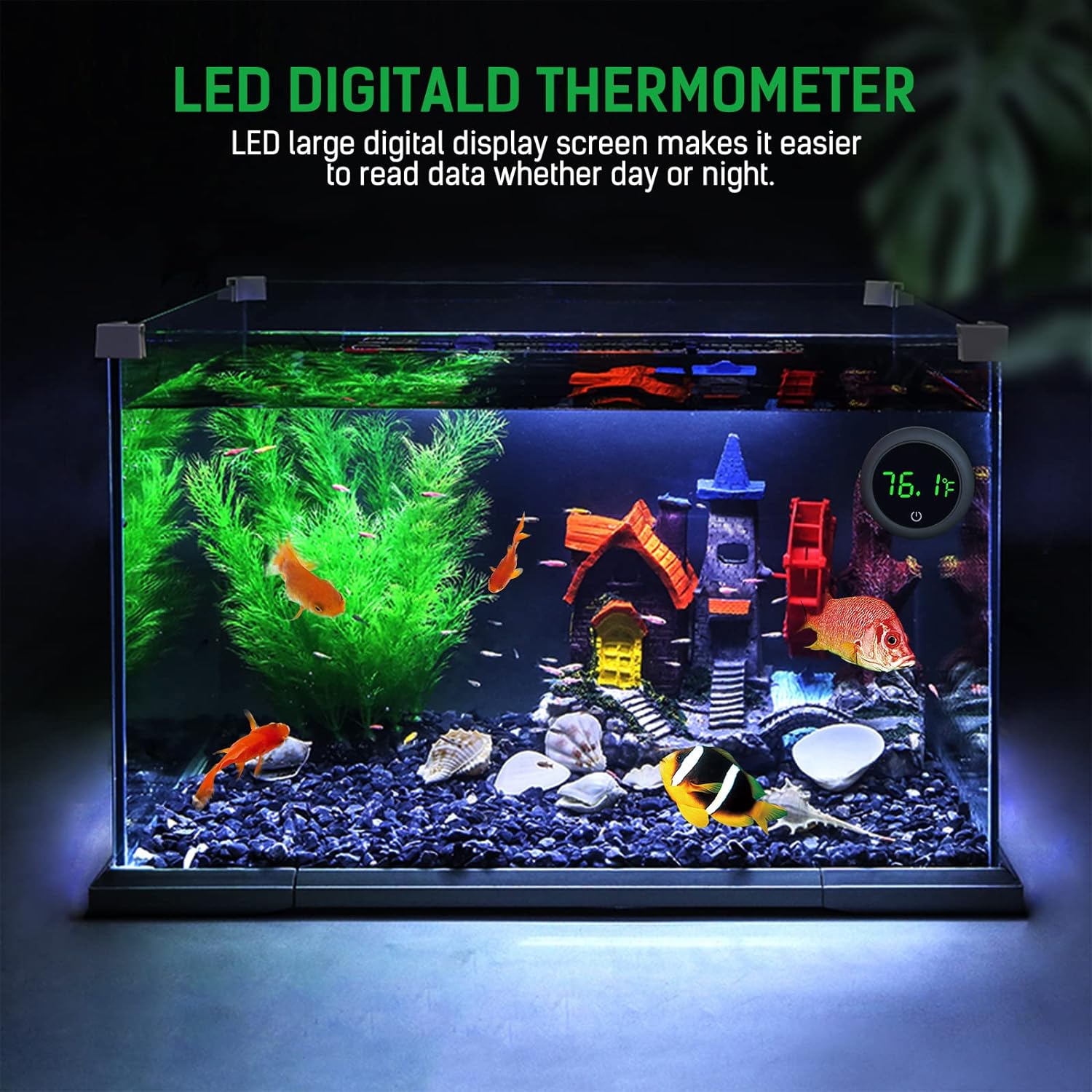 LED Digital Fish Tank Thermome - огляд і ціна Marine Aquarium Temperature