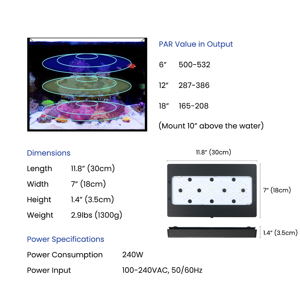 A8SE II Max And Blue 240W Full - огляд і ціна Marine Aquarium App