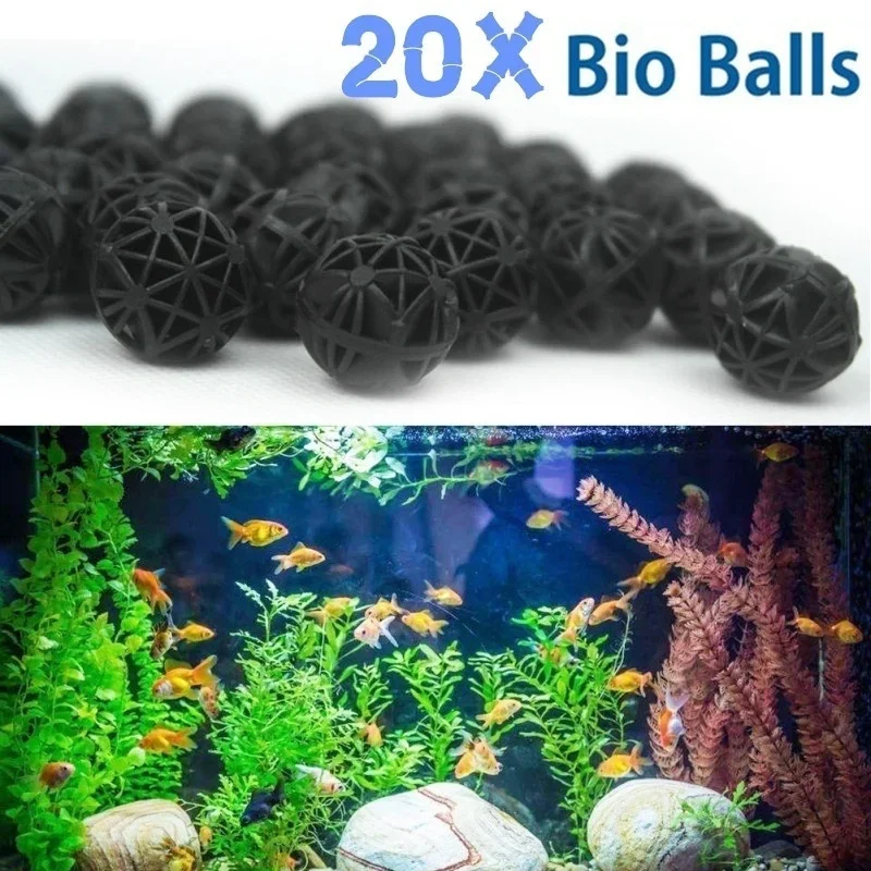 20Pcs 16mm Aquarium Filter Bio - огляд і ціна Marine Aquarium Filter Media